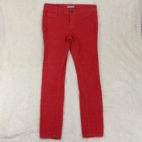 Free People Pants - Free People Red Corderoy Cords Skinny Jeans Pants